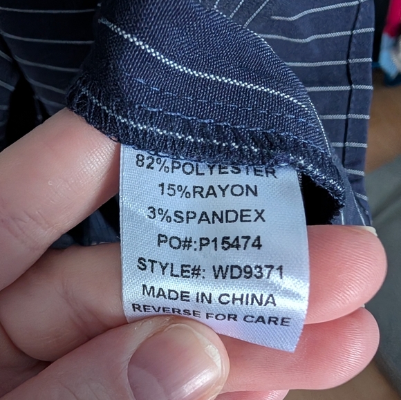 Fashion Nova Valeria Pinstripe Mini Dress - Navy Size 1X (14/16) (NWOT) - Picture 7 of 10